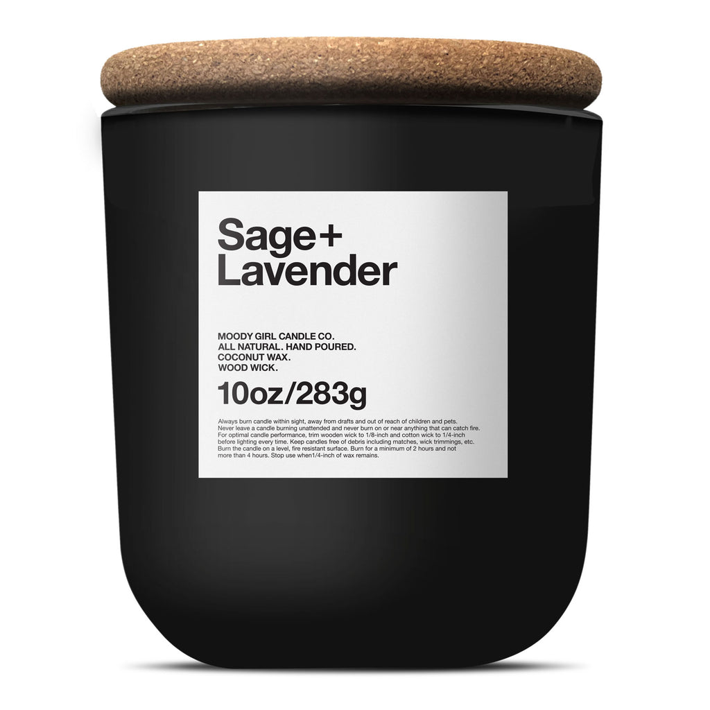 Sage + Lavender - Wood Wick - Matte Black
