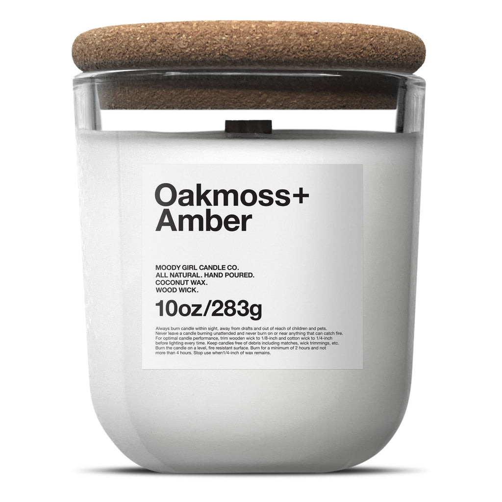 Oakmoss + Amber - Wood Wick - Clear