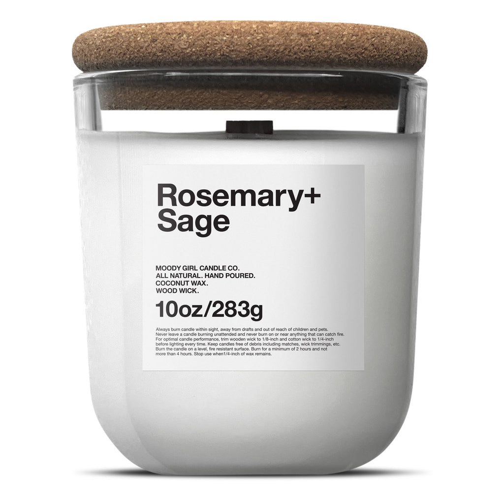 Rosemary + Sage - Wood Wick - Clear