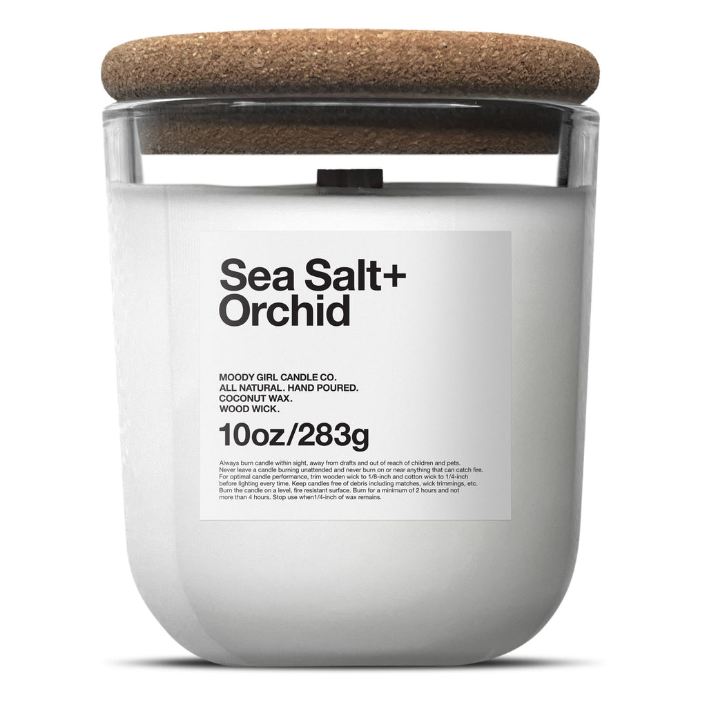 Sea Salt + Orchid - Wood Wick - Clear